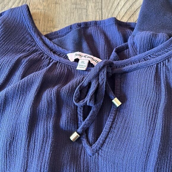 Boho ☮️ Blouse Festival Basic Gold ties Flowy Chic comfy by Juicy🍉Couture - Picture 14 of 17